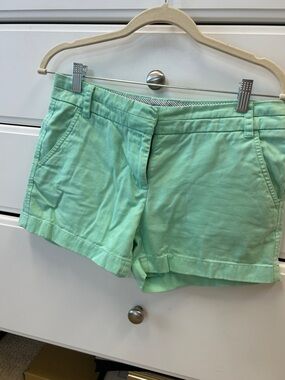 J. Crew Mint Green Cotton Blend Chino Shorts